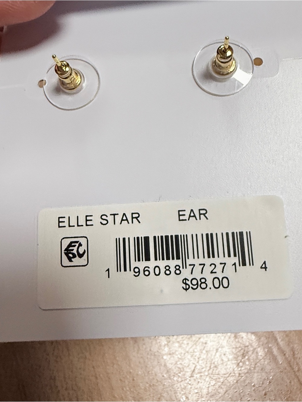 NWOT KENDRA SCOTT ELLA STAR RED WHITE BLUE GOLD EARRINGS - Picture 2 of 3